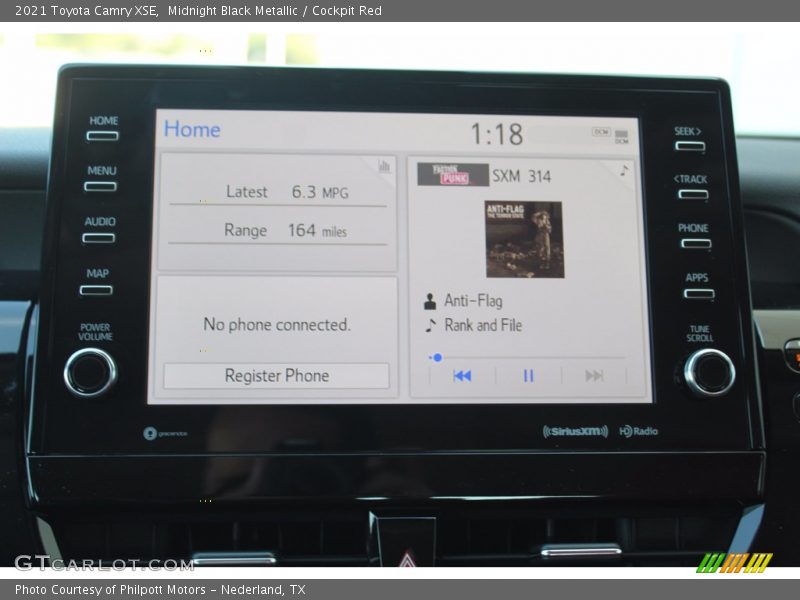 Midnight Black Metallic / Cockpit Red 2021 Toyota Camry XSE