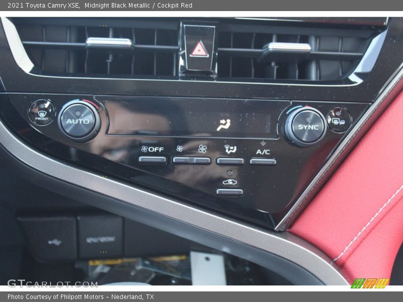 Midnight Black Metallic / Cockpit Red 2021 Toyota Camry XSE