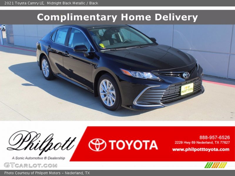Midnight Black Metallic / Black 2021 Toyota Camry LE