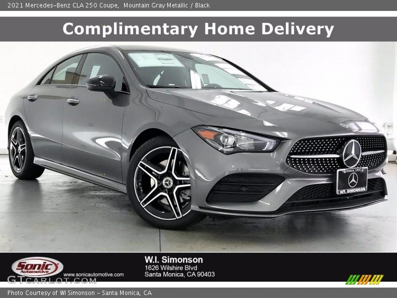 Mountain Gray Metallic / Black 2021 Mercedes-Benz CLA 250 Coupe