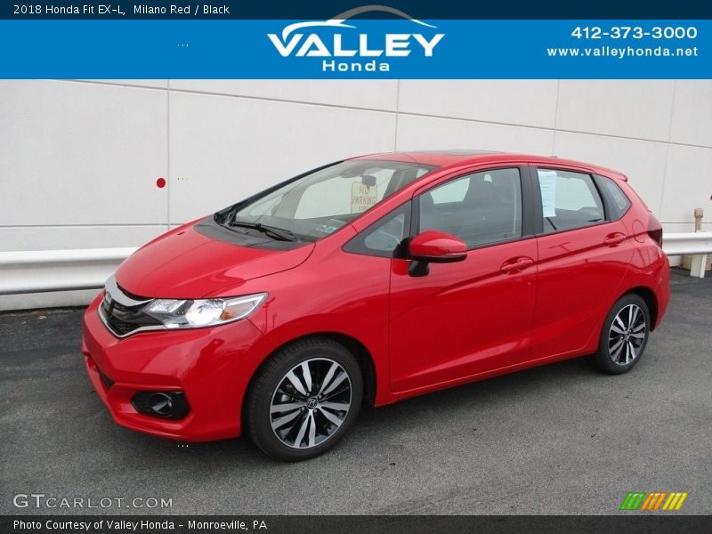 Milano Red / Black 2018 Honda Fit EX-L