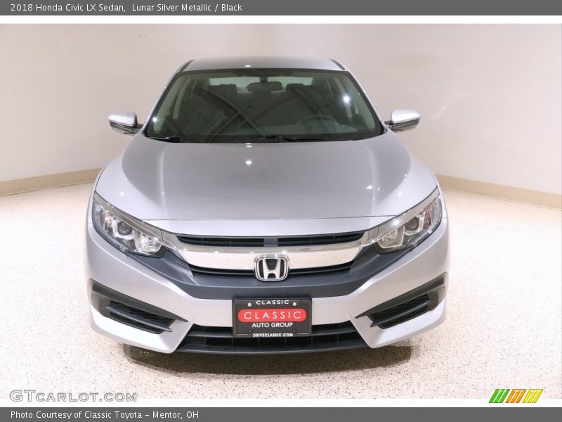 Lunar Silver Metallic / Black 2018 Honda Civic LX Sedan