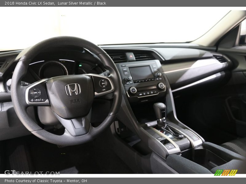 Lunar Silver Metallic / Black 2018 Honda Civic LX Sedan