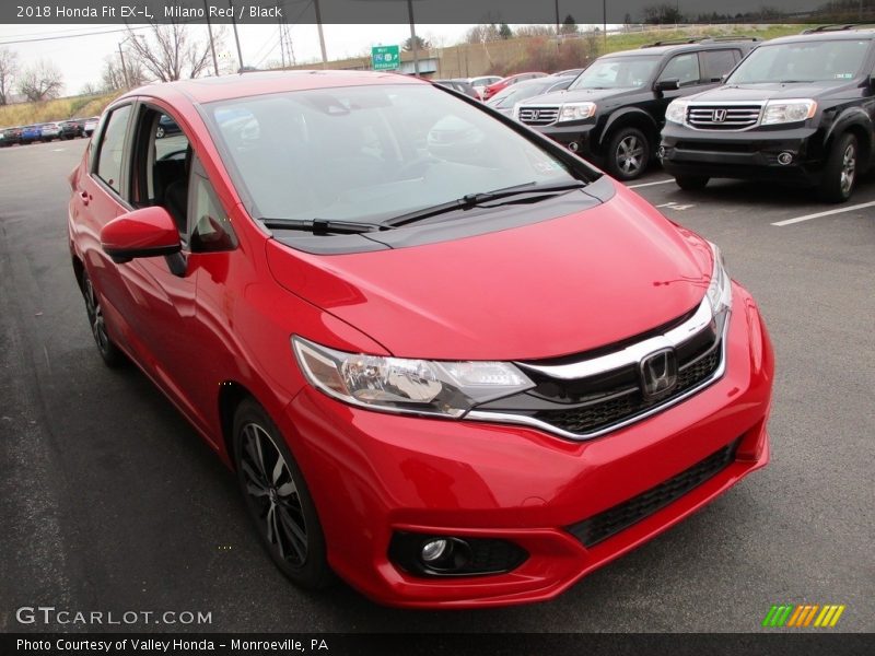 Milano Red / Black 2018 Honda Fit EX-L