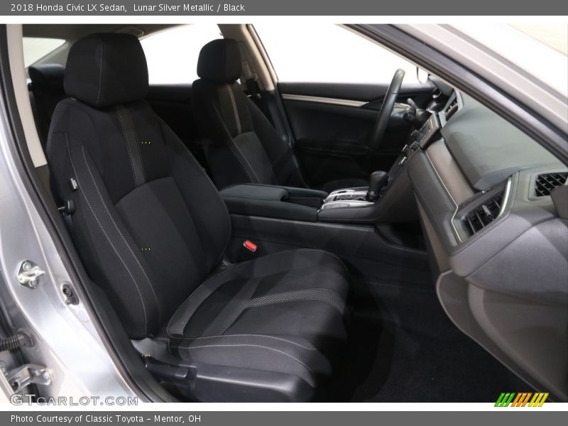 Lunar Silver Metallic / Black 2018 Honda Civic LX Sedan