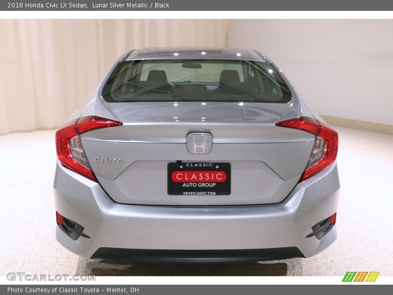 Lunar Silver Metallic / Black 2018 Honda Civic LX Sedan