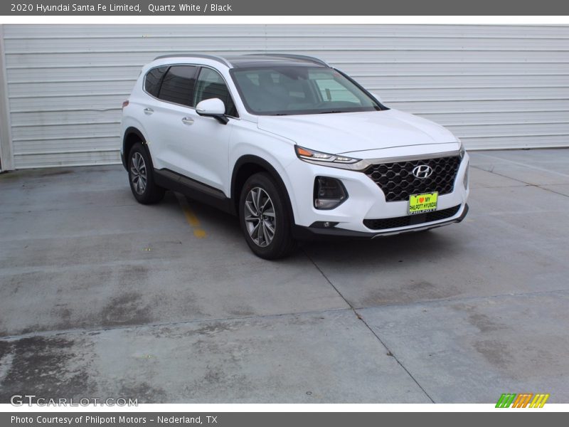 Quartz White / Black 2020 Hyundai Santa Fe Limited