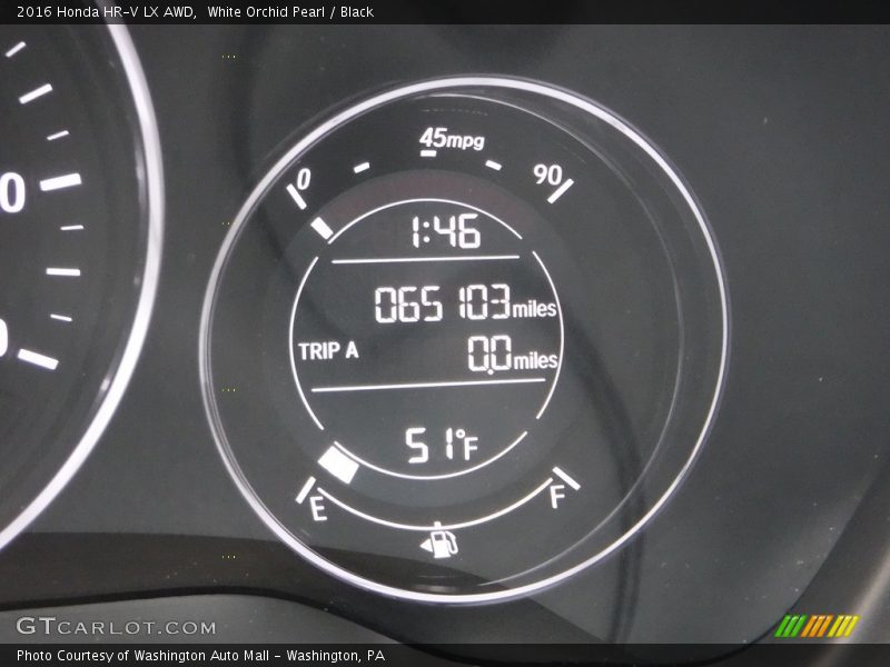 White Orchid Pearl / Black 2016 Honda HR-V LX AWD
