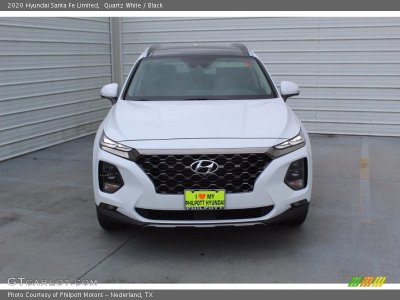 Quartz White / Black 2020 Hyundai Santa Fe Limited