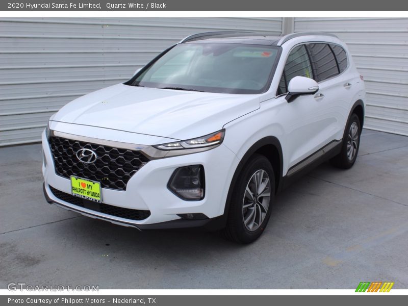 Quartz White / Black 2020 Hyundai Santa Fe Limited
