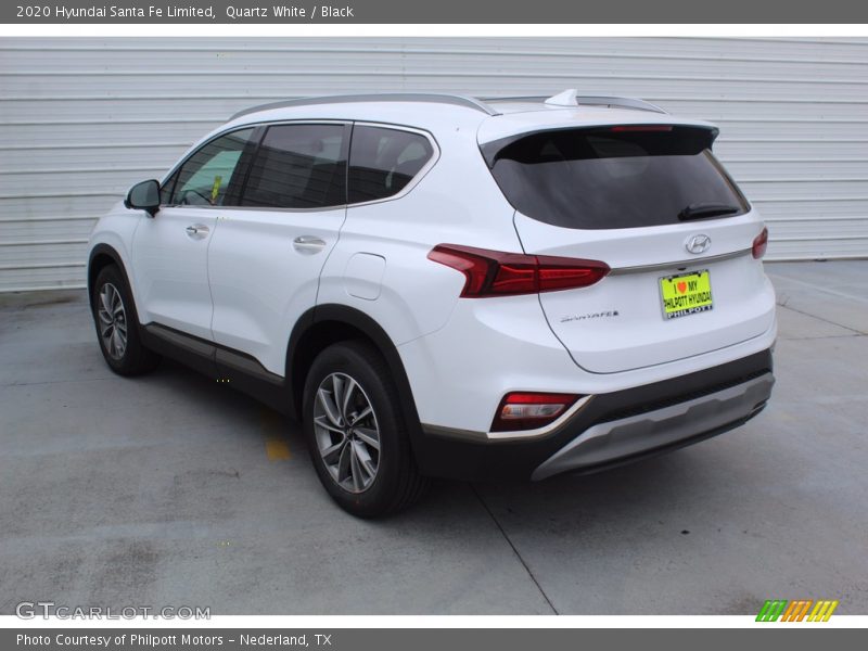 Quartz White / Black 2020 Hyundai Santa Fe Limited