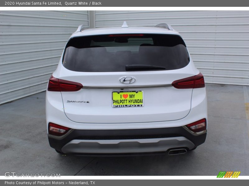 Quartz White / Black 2020 Hyundai Santa Fe Limited