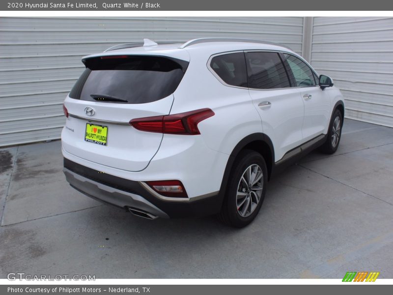 Quartz White / Black 2020 Hyundai Santa Fe Limited