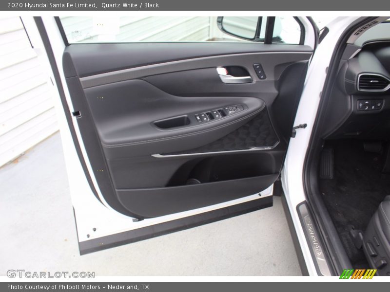 Quartz White / Black 2020 Hyundai Santa Fe Limited