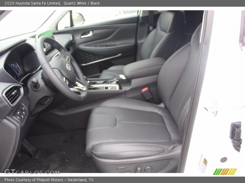 Quartz White / Black 2020 Hyundai Santa Fe Limited