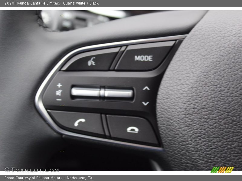 Quartz White / Black 2020 Hyundai Santa Fe Limited