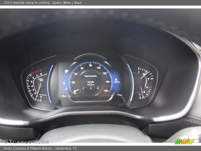 Quartz White / Black 2020 Hyundai Santa Fe Limited