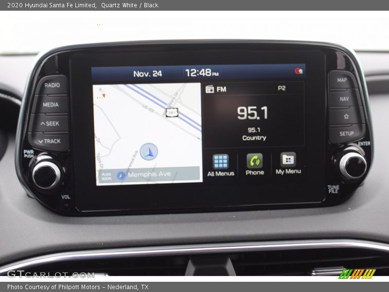 Quartz White / Black 2020 Hyundai Santa Fe Limited