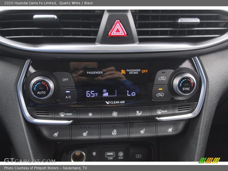 Quartz White / Black 2020 Hyundai Santa Fe Limited