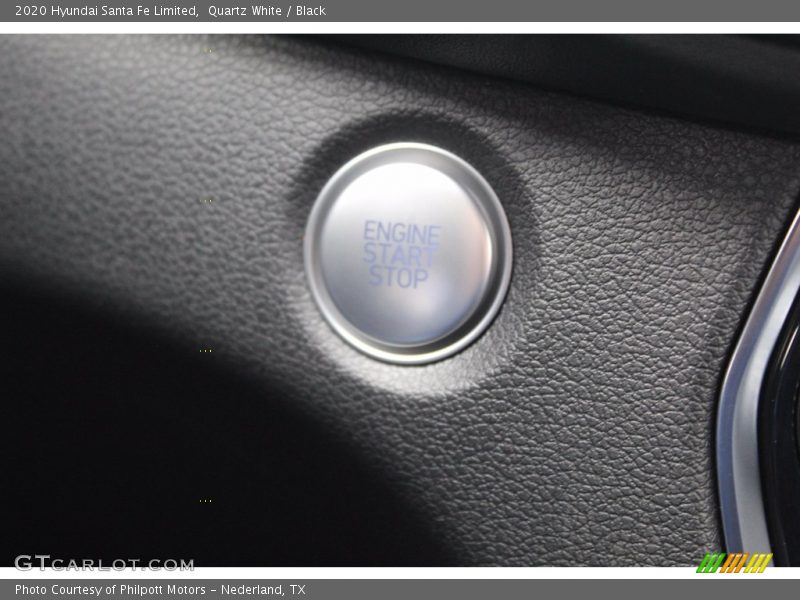 Quartz White / Black 2020 Hyundai Santa Fe Limited