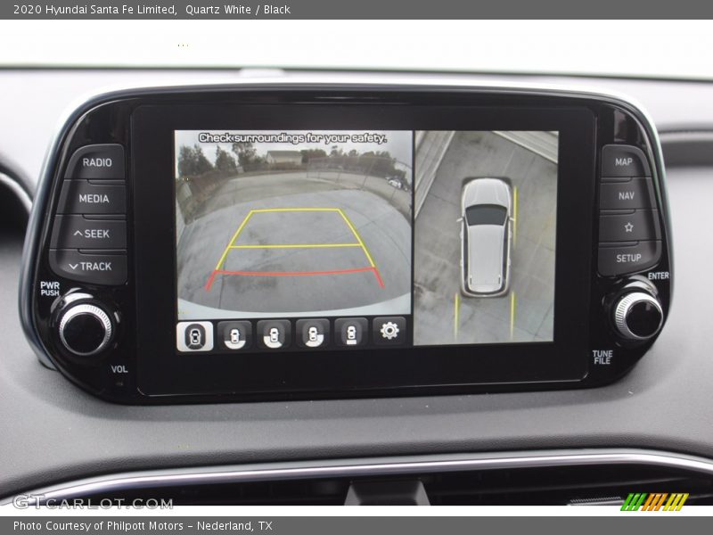 Quartz White / Black 2020 Hyundai Santa Fe Limited