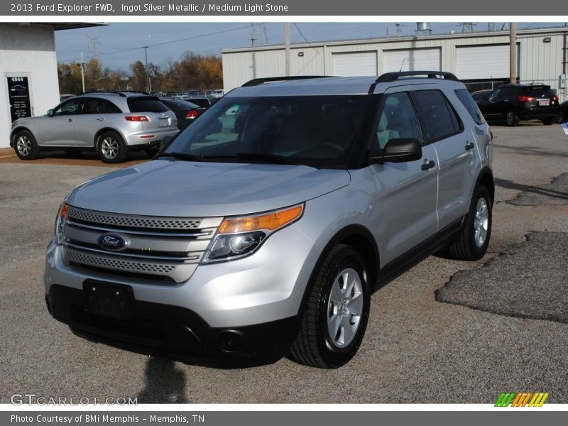 Ingot Silver Metallic / Medium Light Stone 2013 Ford Explorer FWD