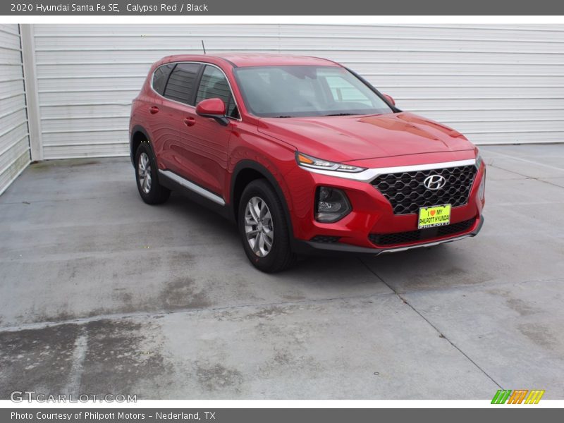Calypso Red / Black 2020 Hyundai Santa Fe SE