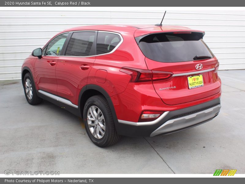 Calypso Red / Black 2020 Hyundai Santa Fe SE