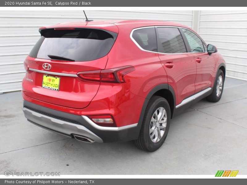 Calypso Red / Black 2020 Hyundai Santa Fe SE