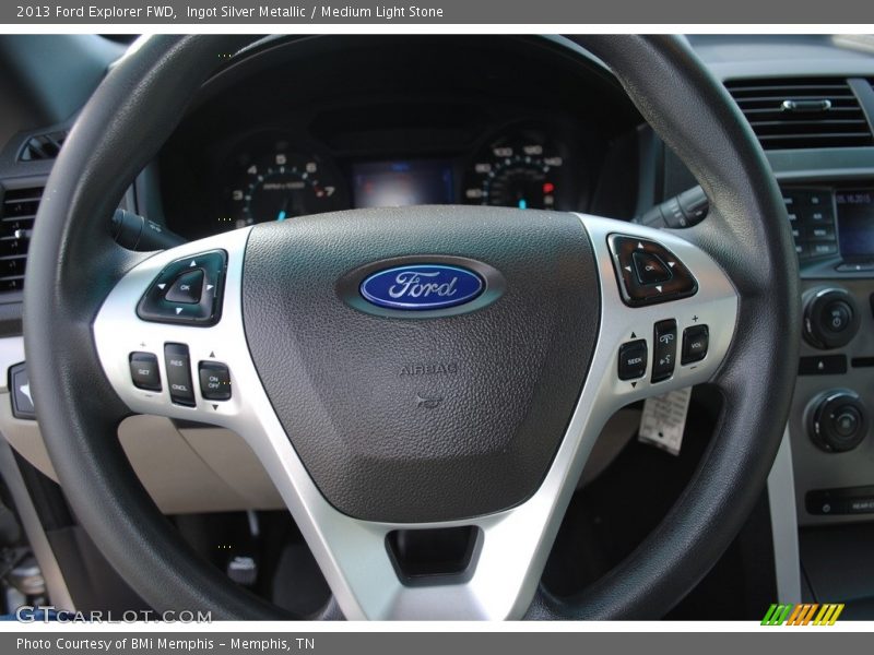 Ingot Silver Metallic / Medium Light Stone 2013 Ford Explorer FWD