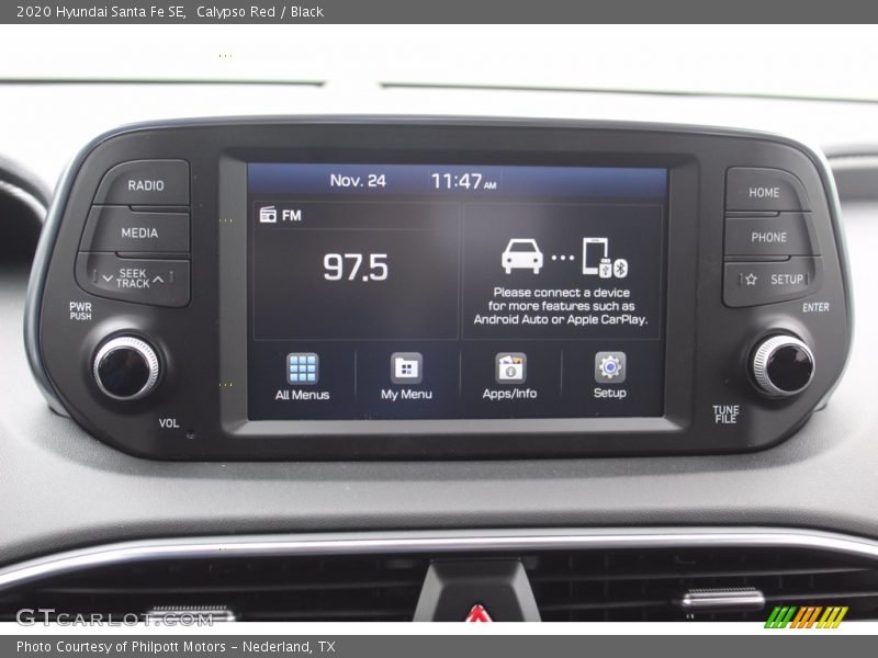 Calypso Red / Black 2020 Hyundai Santa Fe SE