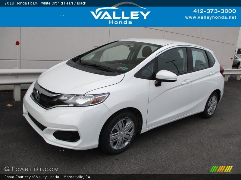 White Orchid Pearl / Black 2018 Honda Fit LX