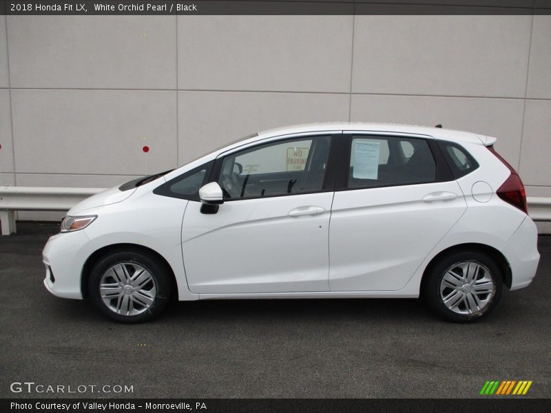 White Orchid Pearl / Black 2018 Honda Fit LX