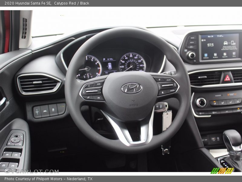 Calypso Red / Black 2020 Hyundai Santa Fe SE
