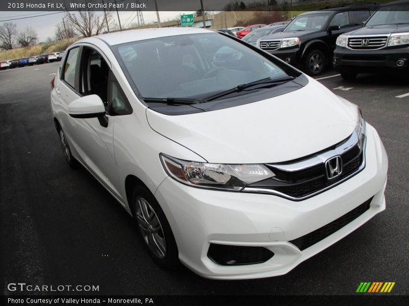 White Orchid Pearl / Black 2018 Honda Fit LX