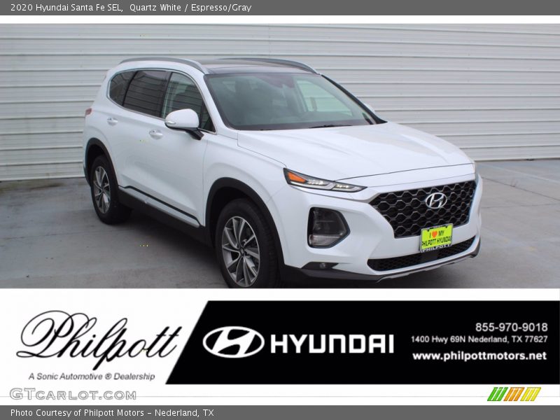 Quartz White / Espresso/Gray 2020 Hyundai Santa Fe SEL