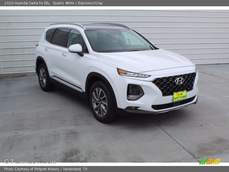 Quartz White / Espresso/Gray 2020 Hyundai Santa Fe SEL