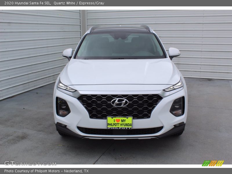 Quartz White / Espresso/Gray 2020 Hyundai Santa Fe SEL