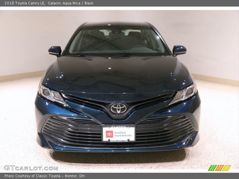 Galactic Aqua Mica / Black 2018 Toyota Camry LE