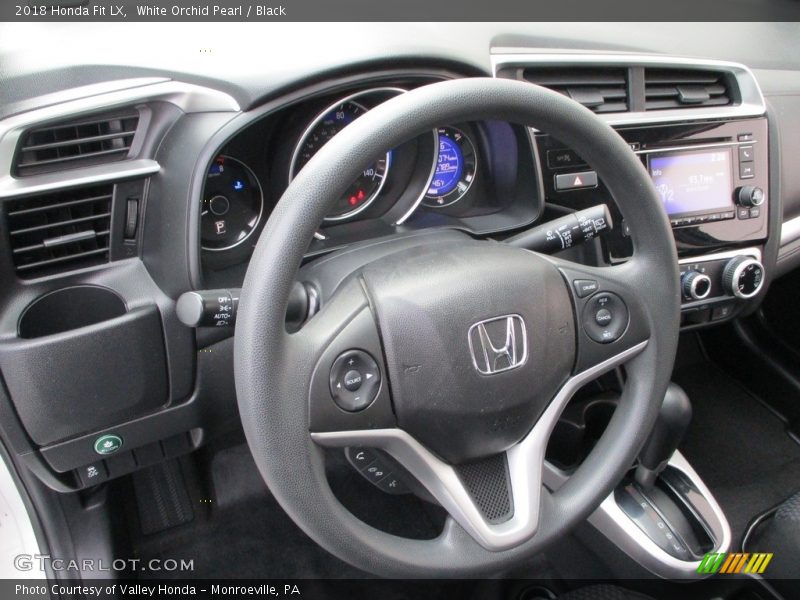 White Orchid Pearl / Black 2018 Honda Fit LX
