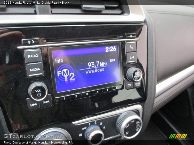 White Orchid Pearl / Black 2018 Honda Fit LX