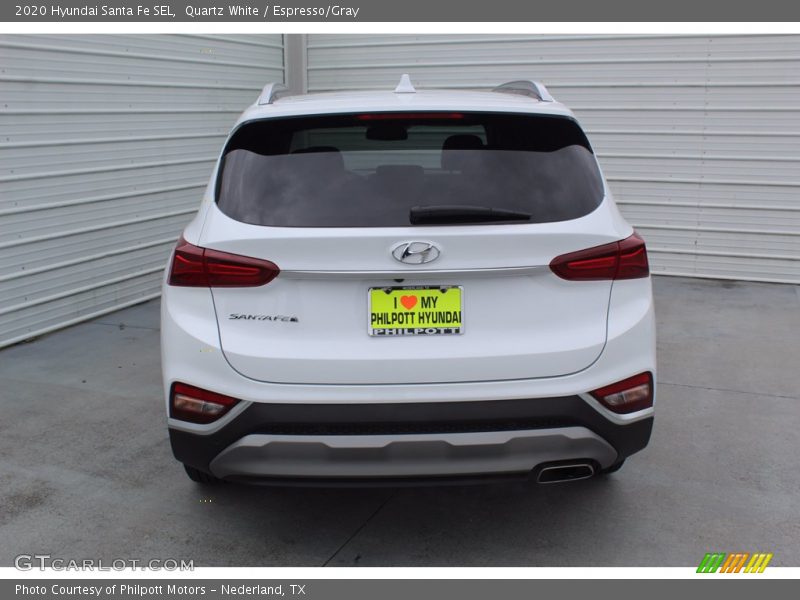 Quartz White / Espresso/Gray 2020 Hyundai Santa Fe SEL