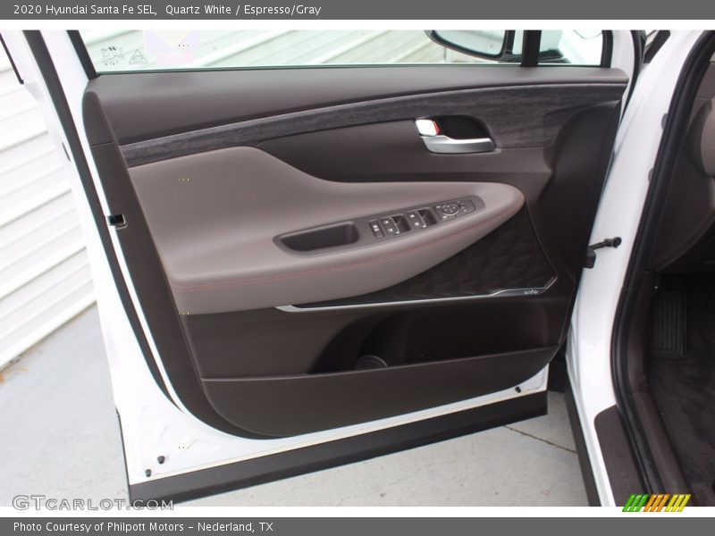 Quartz White / Espresso/Gray 2020 Hyundai Santa Fe SEL