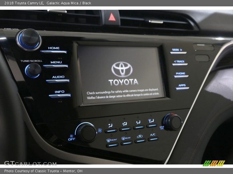 Galactic Aqua Mica / Black 2018 Toyota Camry LE