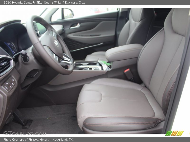 Quartz White / Espresso/Gray 2020 Hyundai Santa Fe SEL