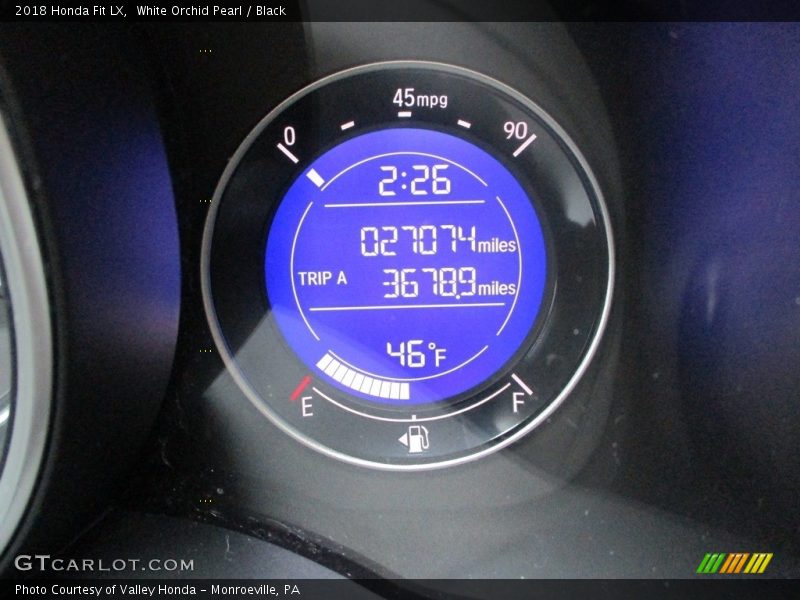 White Orchid Pearl / Black 2018 Honda Fit LX