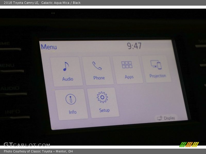Galactic Aqua Mica / Black 2018 Toyota Camry LE