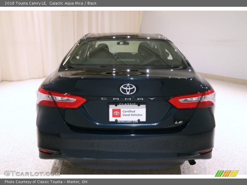 Galactic Aqua Mica / Black 2018 Toyota Camry LE