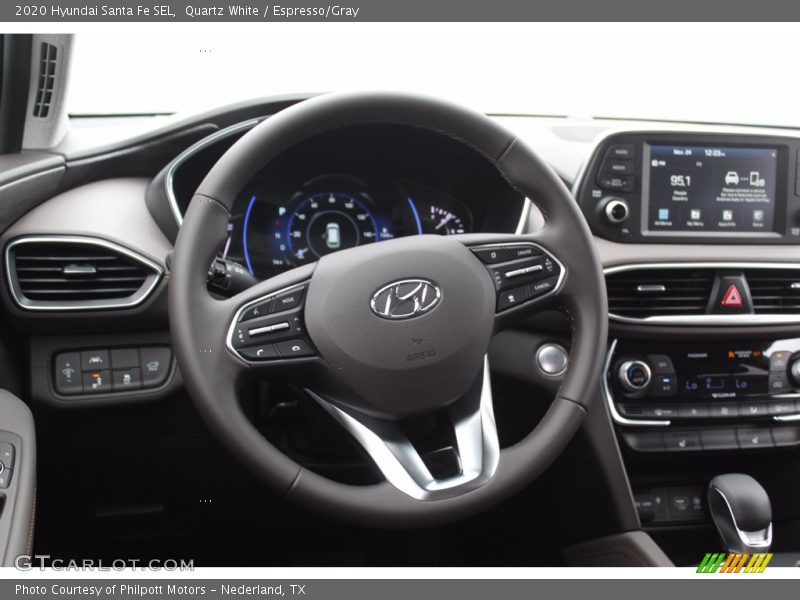 Quartz White / Espresso/Gray 2020 Hyundai Santa Fe SEL