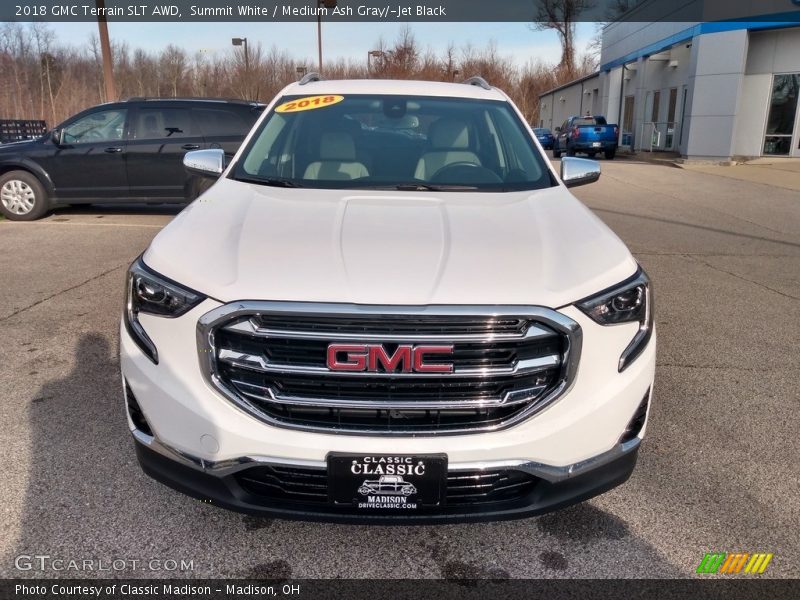 Summit White / Medium Ash Gray/­Jet Black 2018 GMC Terrain SLT AWD